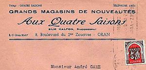 Oran enveloppes pub 1353